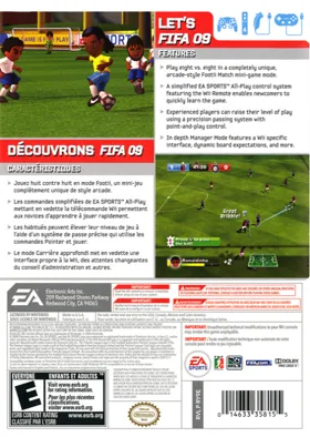 FIFA Soccer 09 All-Play box cover back